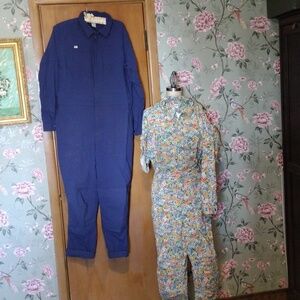 Duluth Trading Co Floral And Navy Jumpsuit Grouping